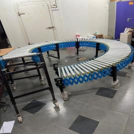 Flexible Gravity Roller Conveyor, Roller Diameter: 50 mm, Capacity: 50 Kg/Feet