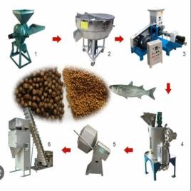 Floating Fish Feed Pellet Production Line, 100 kg/hr
