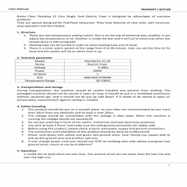 Floor standing 21 litre Single Tank Electric Fryer with 2 baskets