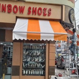 Foldable Shade Awning For Shop, Shape: Tunnel, Polyester