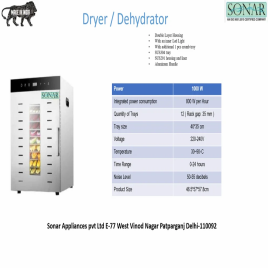 Food Dehydrator Machine, Capacity(kg): 5 Kg