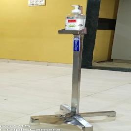 Foot Operated Stainless Steel Pedal Hands Free Sanitizer Dispenser Stand