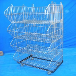 Free Standing Unit Stainless Steel Wire Mesh Rack, For Super Market, 50 Kg