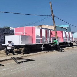 FRP 10 Seater Mobile Toilet Van