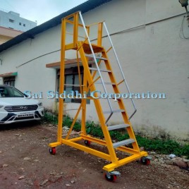 FRP Trolley Step Ladder, 5 Steps, Capacity: 150 kg