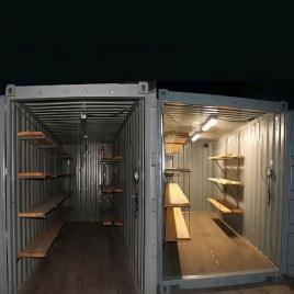 Galvanized Steel Open Side Storage Container, Capacity: 1-10 ton