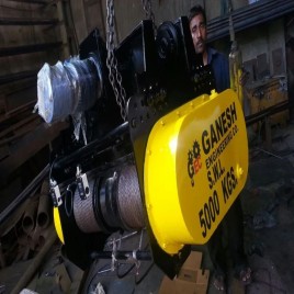Ganesh Engineering Trolley Electric Chain Hoist, For Construction,Material Handling, Capacity: Upto 3 Ton
