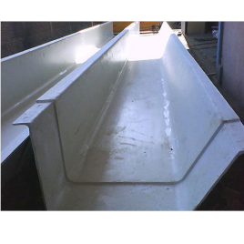 Gelocated smooth finish Fiberglass Reinforced Plastic (FRP) Gutter, For Industrial, Size: Custumized