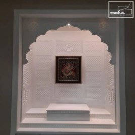 Glacier White Ancient Design In Corian Temple, For Home, Size/Dimension: 60"" X 21"" X 84""