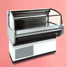 Glass Black & White Blue Star Serve Over Koral Chiller Counters for Hotel