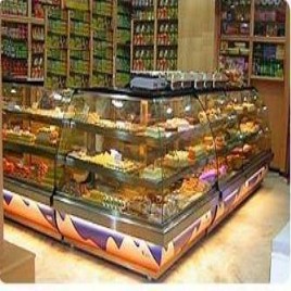 Glass Sweets Display Counter, For Restaurant