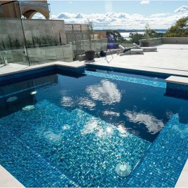 Glass Swimming Pool Mosaic Floor Tiles, Size: 4x4 Feet(1200x1200 mm), Thickness: 10-15 mm