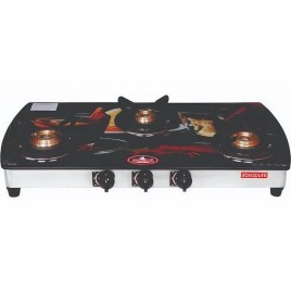 Glass Top Gas Stove, For Kitchen