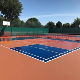 Glossy Synthetic Sports Flooring Service, For Indoor, 4 mm