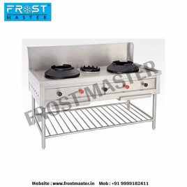 Gray Stainless Steel FROST MASTER CHINESE COOKING RANGE, For Commercial, Number of Burner: 2