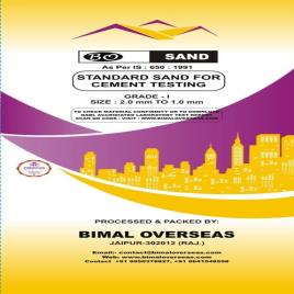 Gray Standard Sand For Cement Quartzanium, Packaging Size: 25 Kg, Grade Standard: Grade I