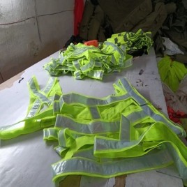 Green Elastic Reflective Cross Belt