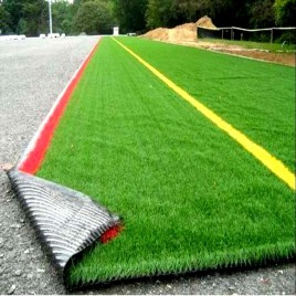Green Glossy Sports Artificial Turf Flooring, For Basketball Court
