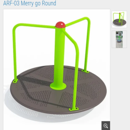 Green Iron Merry-Go -Round, Capacity: 4