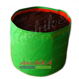 Green Orange Round Coco Peat Grow Bag, Size: 18x12