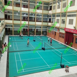 Green Pvc Sports Vinyl Flooring