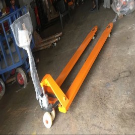 Hand Operated Hydraulic Pallet Truck with Long Forks, For Material Handling