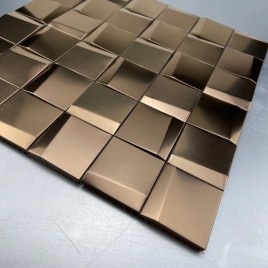 Hand Painted Stone Gold Plated SS Mosaic Wall Tiles, Size: 2x2 Feet(600x600 mm)