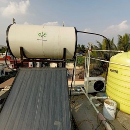 Heat Pump With Solar Water Heater, Capacity: 500 L, 230 V