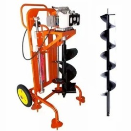 Heavy Duty 82CC Petrol Earth Auger Stand Trolley