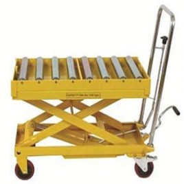 HK Industries Hydraulic Roller Platform Scissor Lift Table, Running Mode: Moving, Capacity: 500