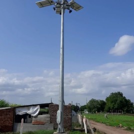 Hot Dip Galvanized Aluminium Flag High Mast Pole