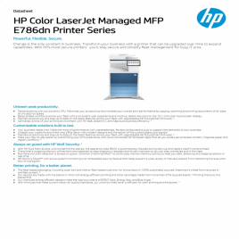 HP MFP  E78635DN Color LaserJet Managed Printer