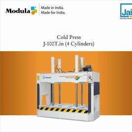 Hydraulic Four Cylidner Cold Pressing Machine, Model Name/Number: J-100t.in