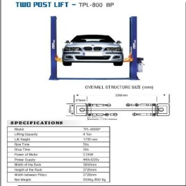 Hydraulic Two Post Car Lift, 2-4 tons
