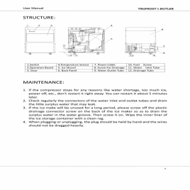 Ice Flaker with self contained bin (200 kgs /24 hrs.)