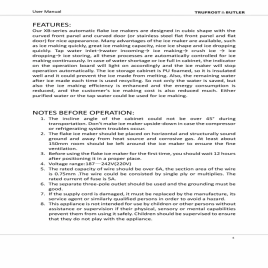 Ice Flaker with self contained bin (120 kgs /24 hrs.)