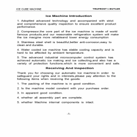 Ice Machine excl. storage bin(460 kgs/24hrs)