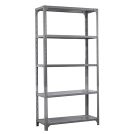 Iron And Steel Silver Slotted Angle Racks, For Warehouse