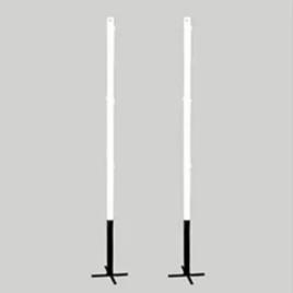Iron White Fixed Badminton Pole