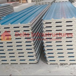 Jindal Color Coated Sandwich Puf Panels, For Roofing, 30mm