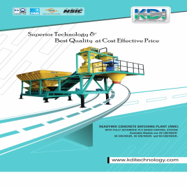 KDI Fully Automatic Inline Concrete Batching Plant, Model Name/Number: RMC-20