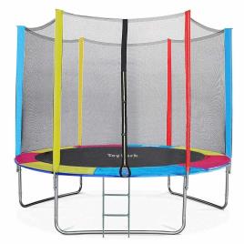 Khelo Kudoo Steel 14 Feet Colorful Premium Enclosed Trampoline, For Outdoor, Model Name/Number: Pi 564