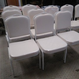 Leather Banquet Hall Chairs, Size: Standard