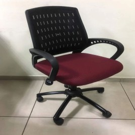 Leather Black Revolving Office Chairs, Warranty: 1 Year