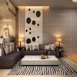 Living Room Interior Design Services Work Provided Wood Work & Furniture