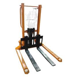 Manual Mild Steel Hydraulic Adjustable Pallet Stacker, Capacity: 0.5 ton, 1200 mm