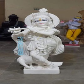 Marble Krishan murti, Temple