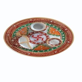 Marble Pooja Thali 9 Inch
