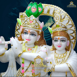 Marble Radha Krishna Statue