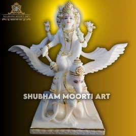 Marble Vishnu Statue, 15 Inch